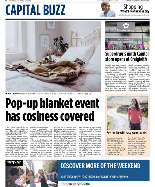 "See the lite with easy-wear clothes" - Edinburgh Evening News