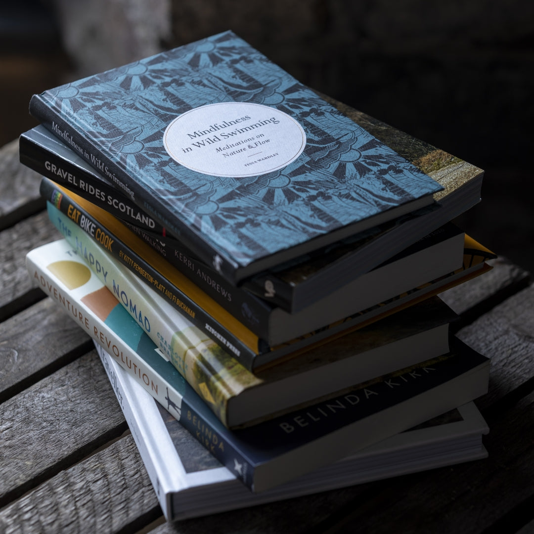 A collection of books in the FINDRA Store in Innerleithen