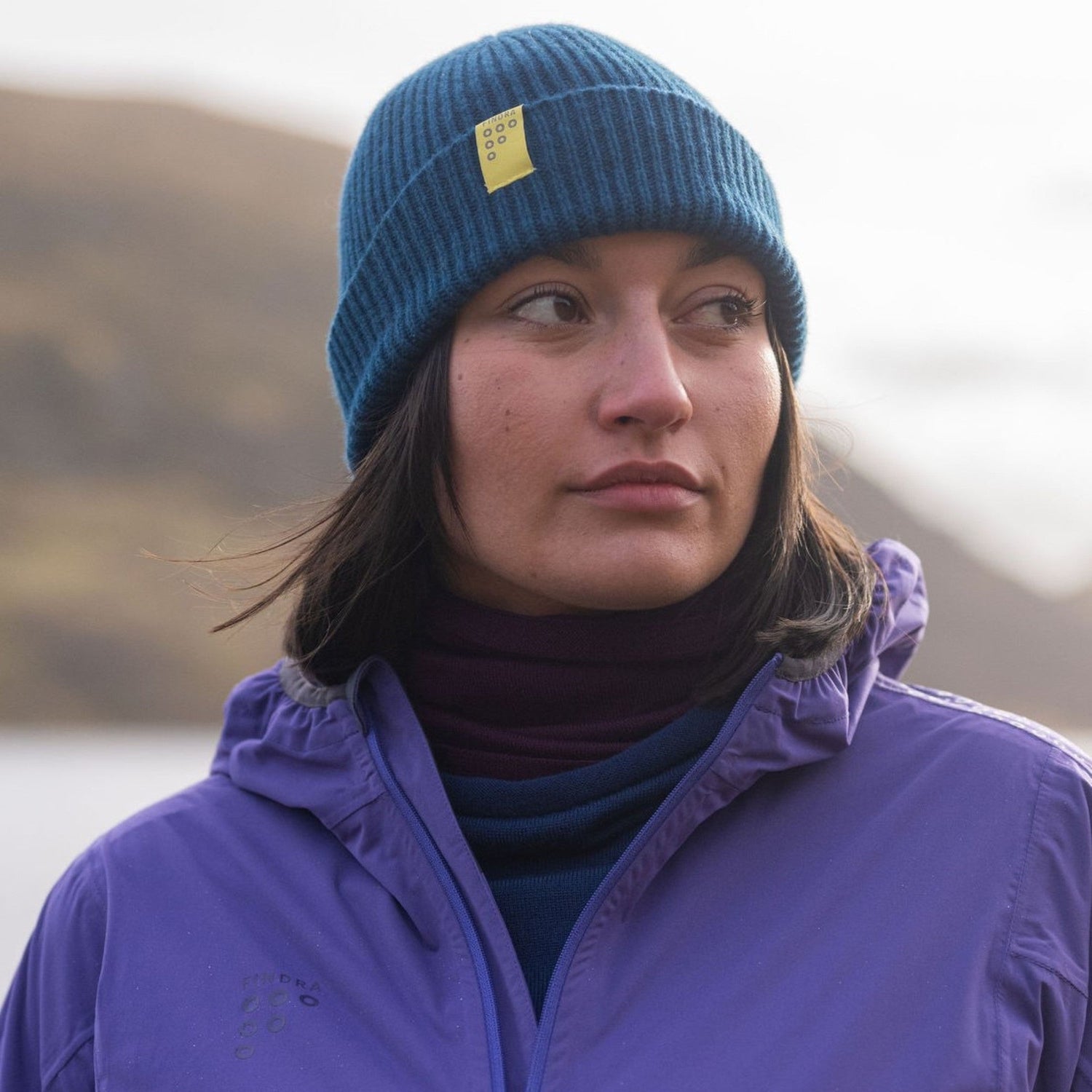 Man wearing a FINDRA Lambswool Beanie