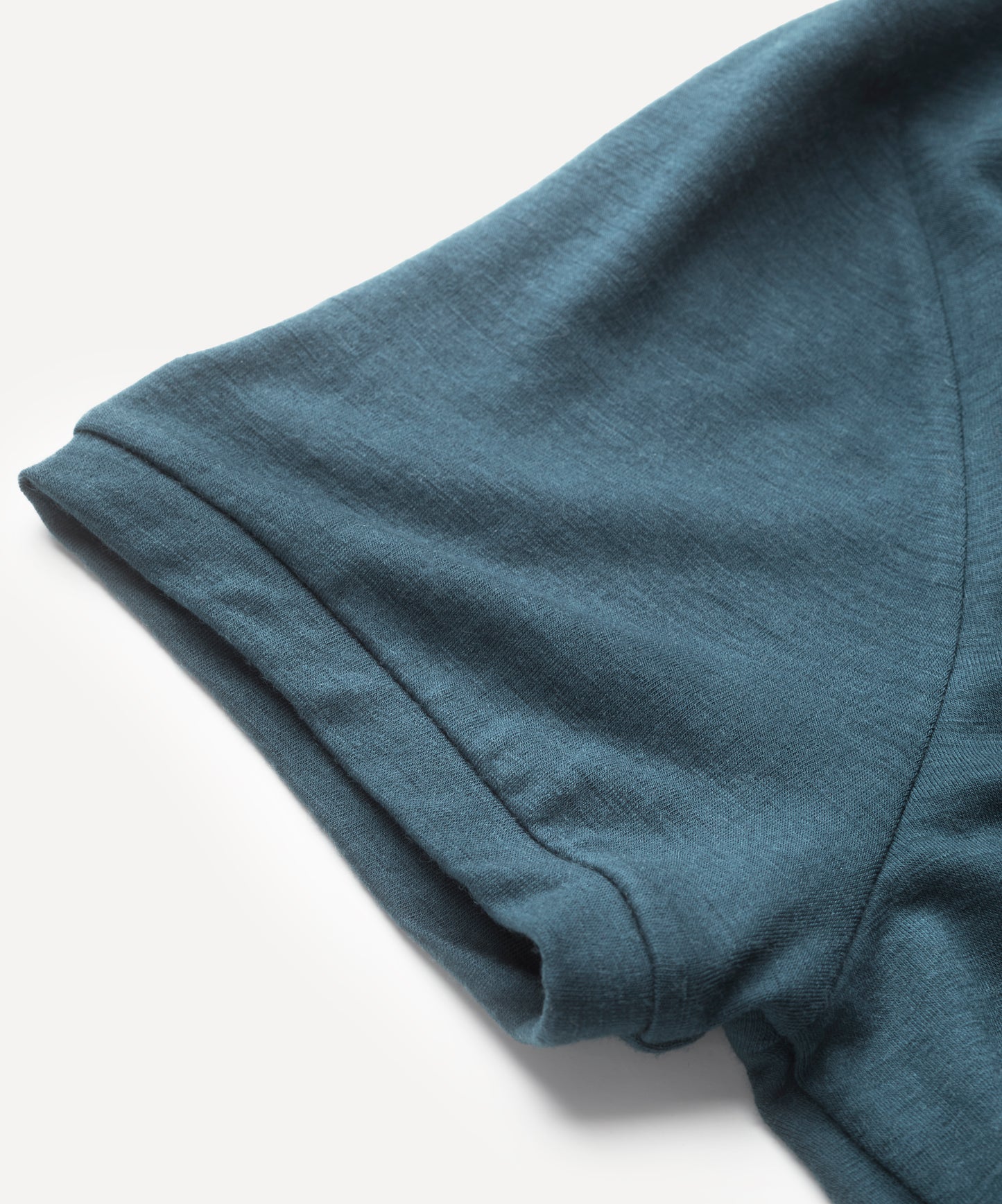 Merino Lightweight T shirt with V Neck in indigo blue