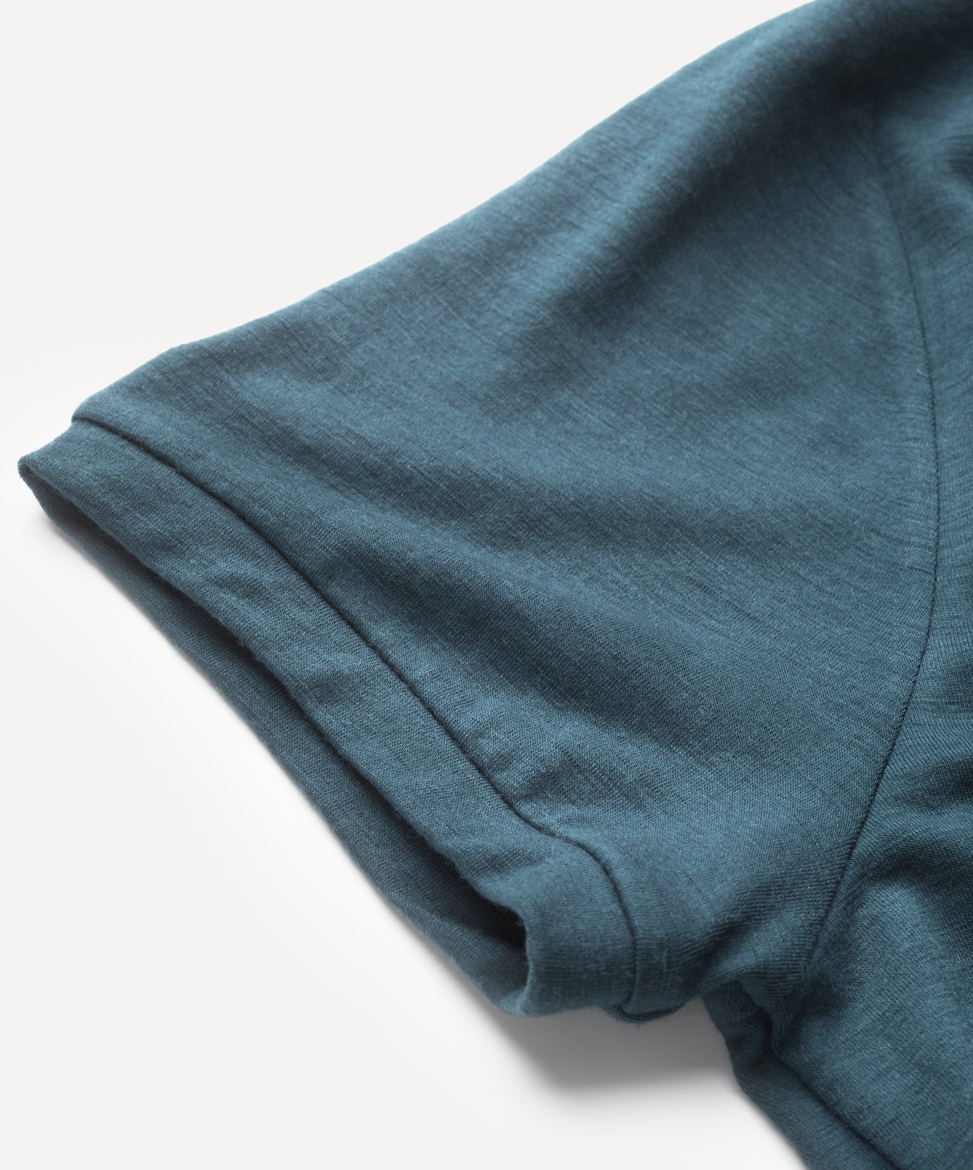 Merino Lightweight T shirt with V Neck in indigo blue
