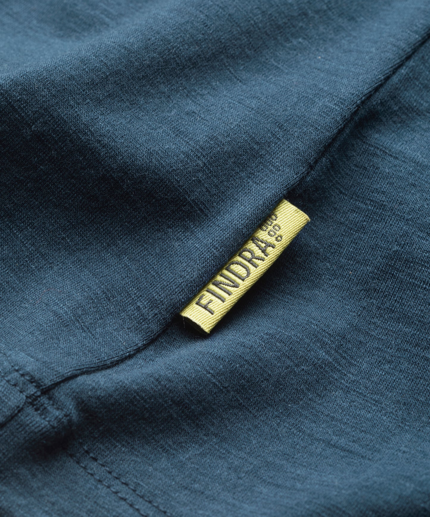 Merino Lightweight T shirt with V Neck in indigo blue