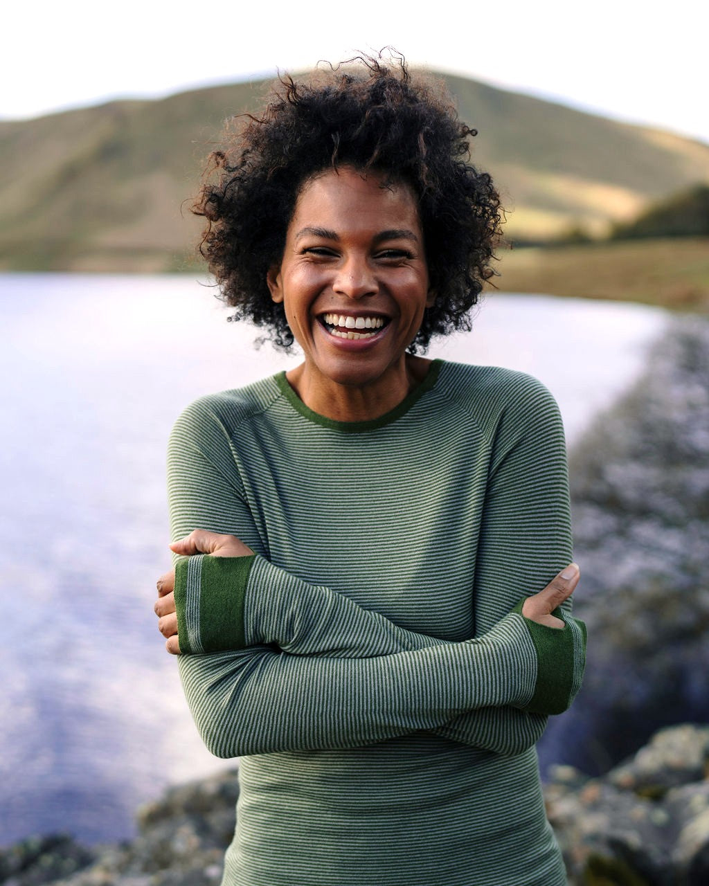 Fern Stripe Merino Base Layer