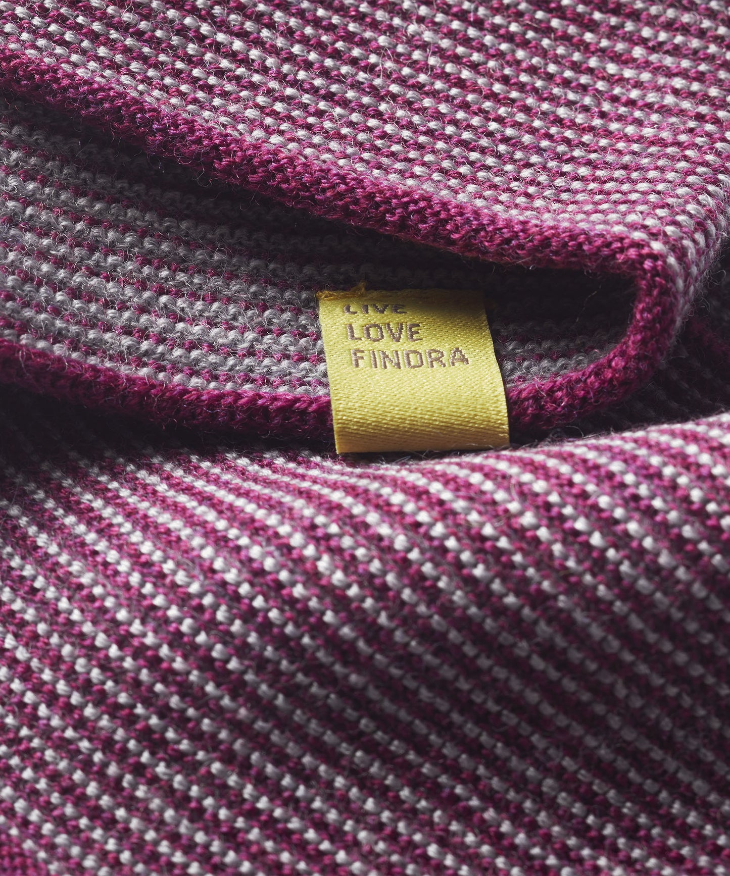 FINDRA Dark Navy Betty Head Band Stripe Dark Eggplant Grey Label