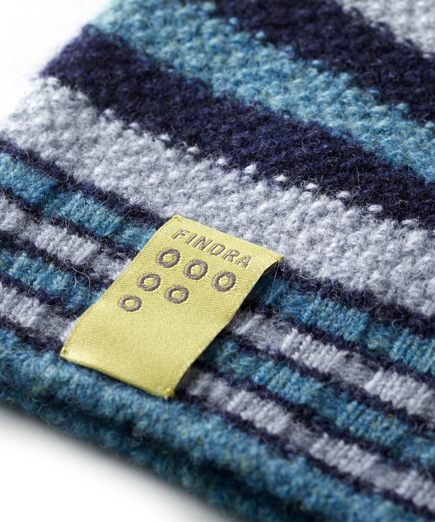 FINDRA Betty Stripe Lambswool Beanie Barracuda Logo