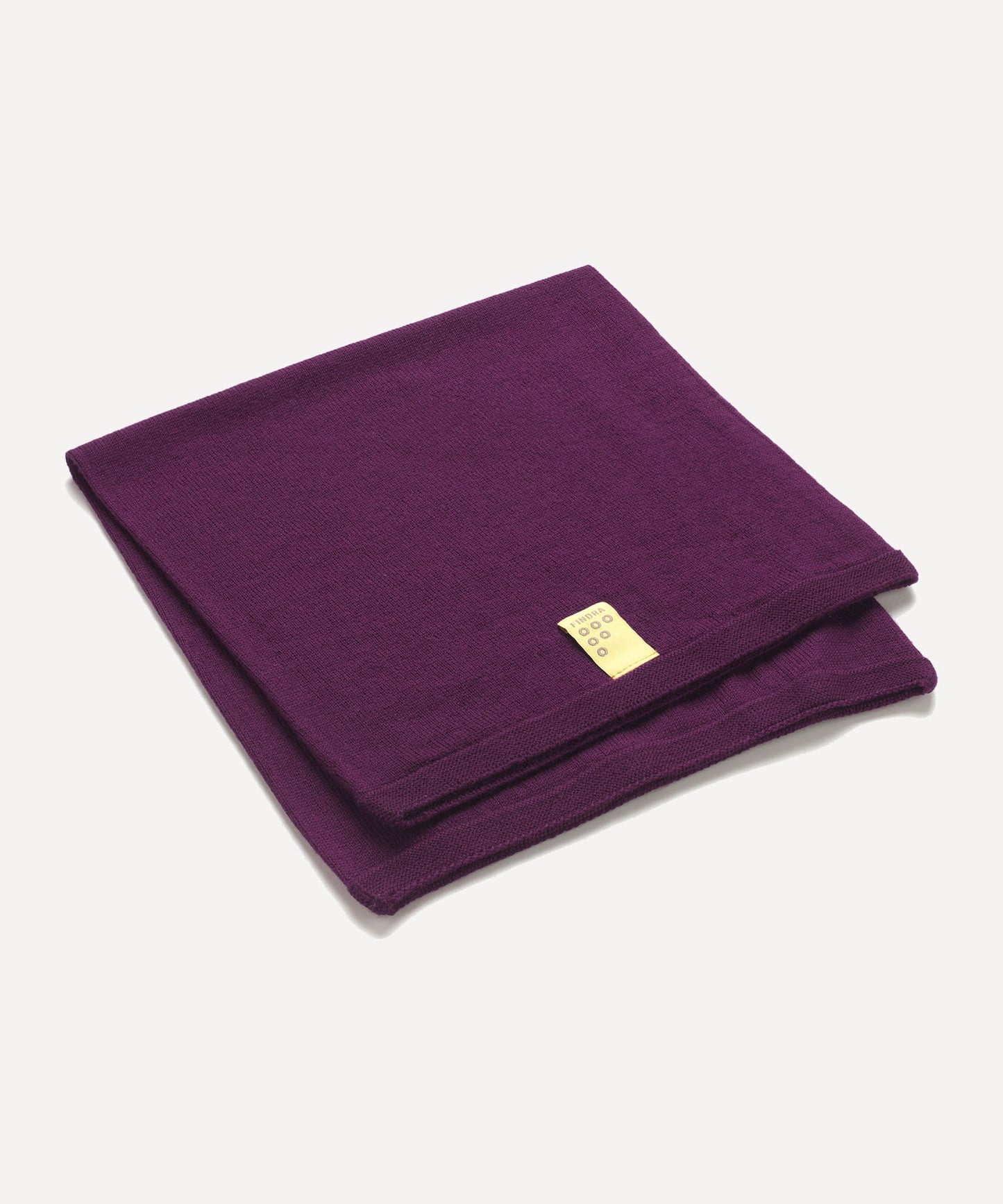 FINDRA Betty Neck Warmer Plain Eggplant Folded