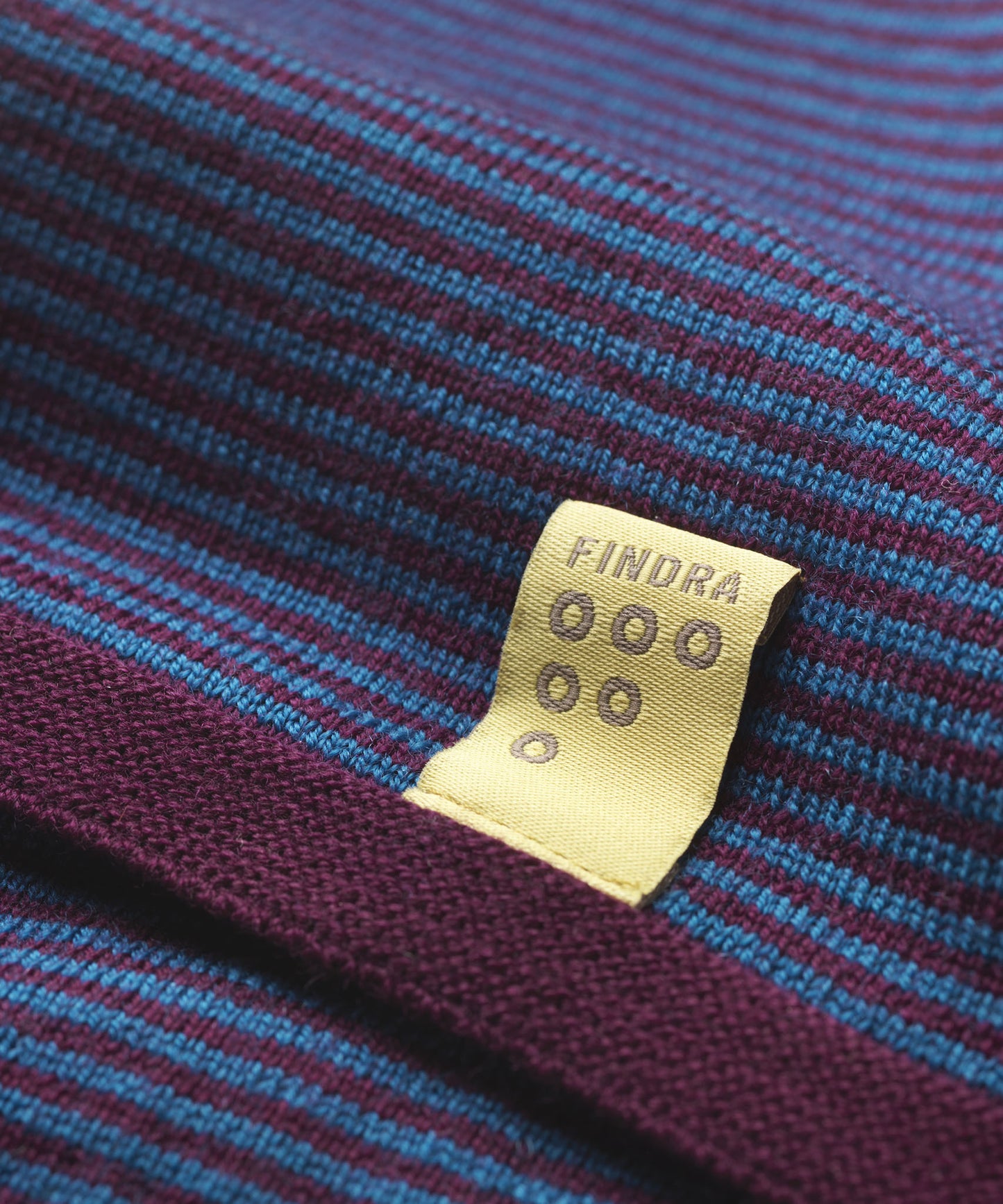 FINDRA Betty Merino Stripe Neck Warmer Eggplant Teal