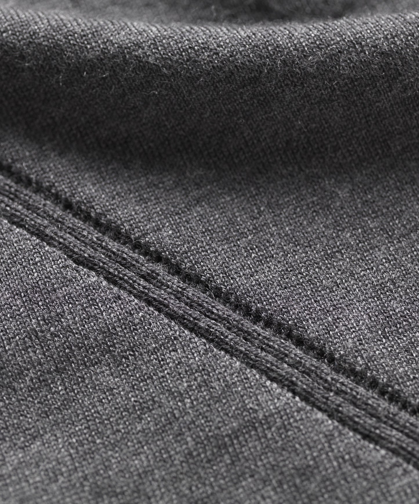 FINDRA Innis Merino Dress Charcoal Seam