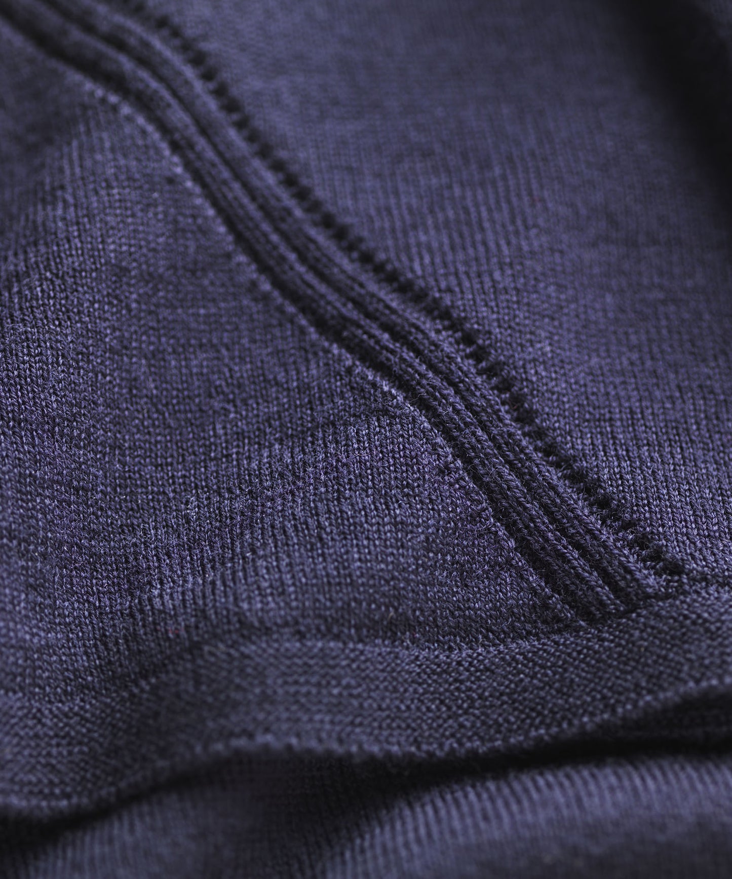 FINDRA Innis Merino Dress Dark Navy Material