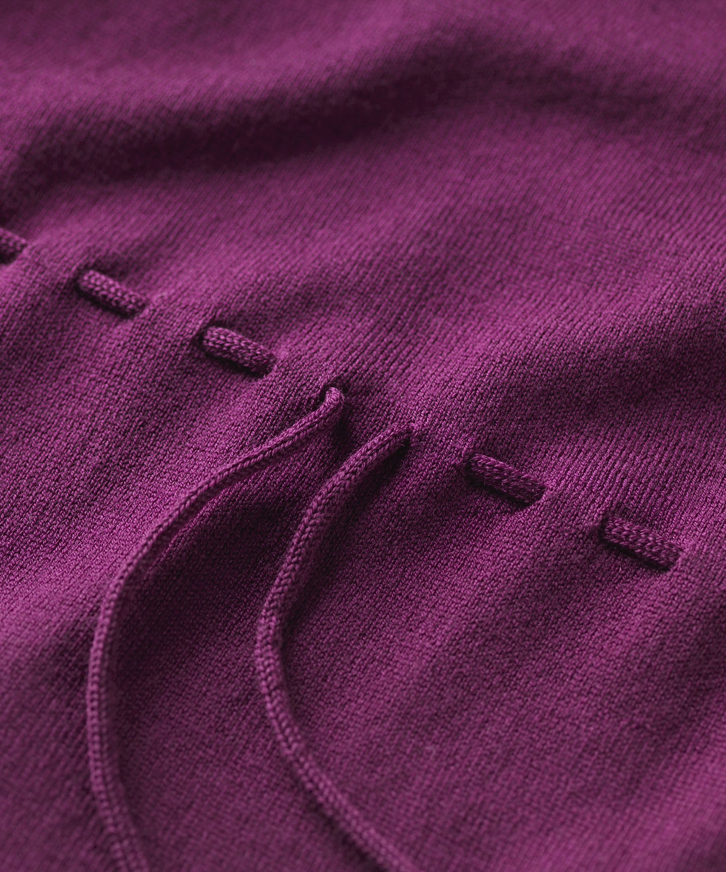 FINDRA Innis Merino Dress Eggplant Drawstring