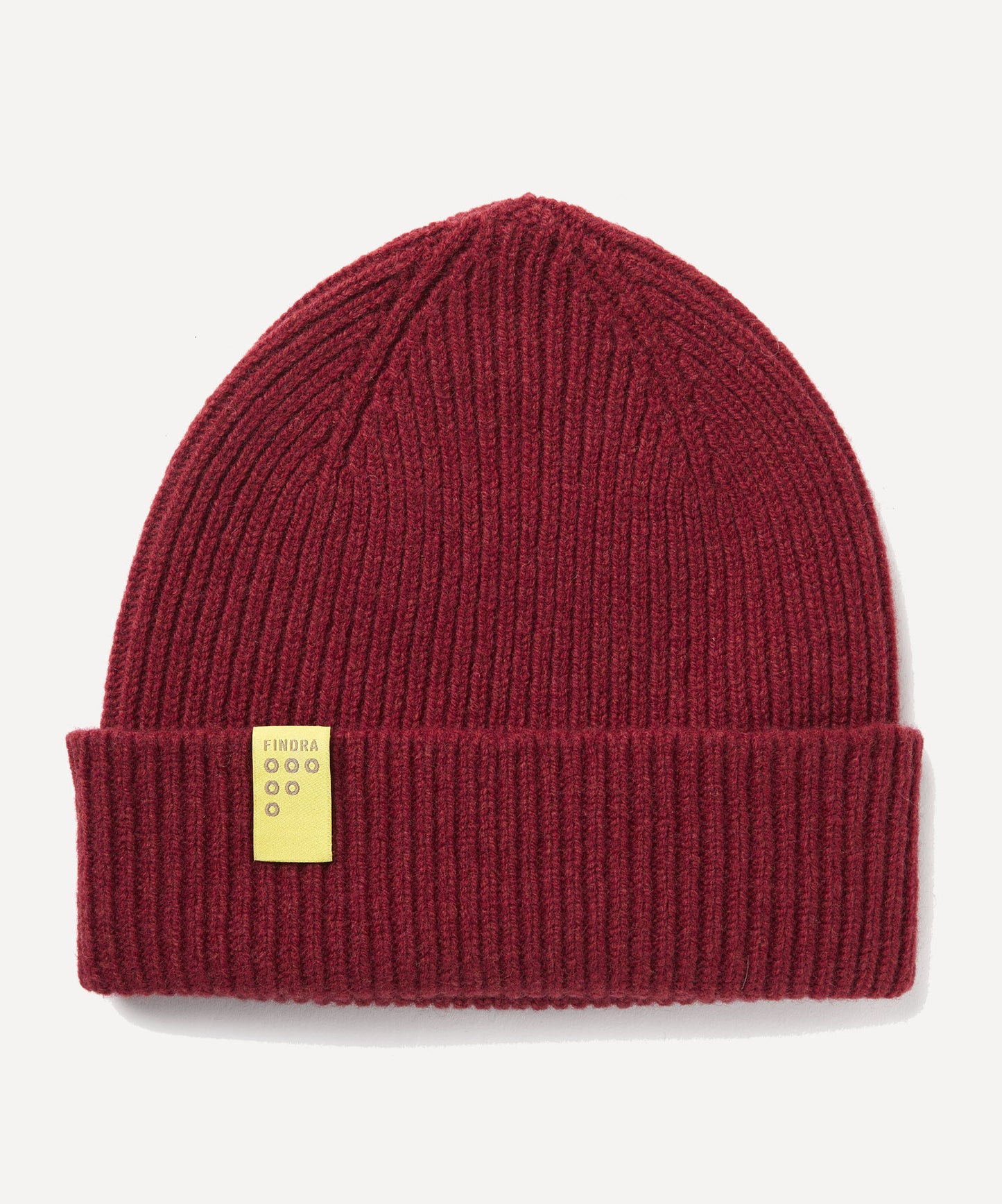 FINDRA Tweed Lambswool Beanie Brick Red