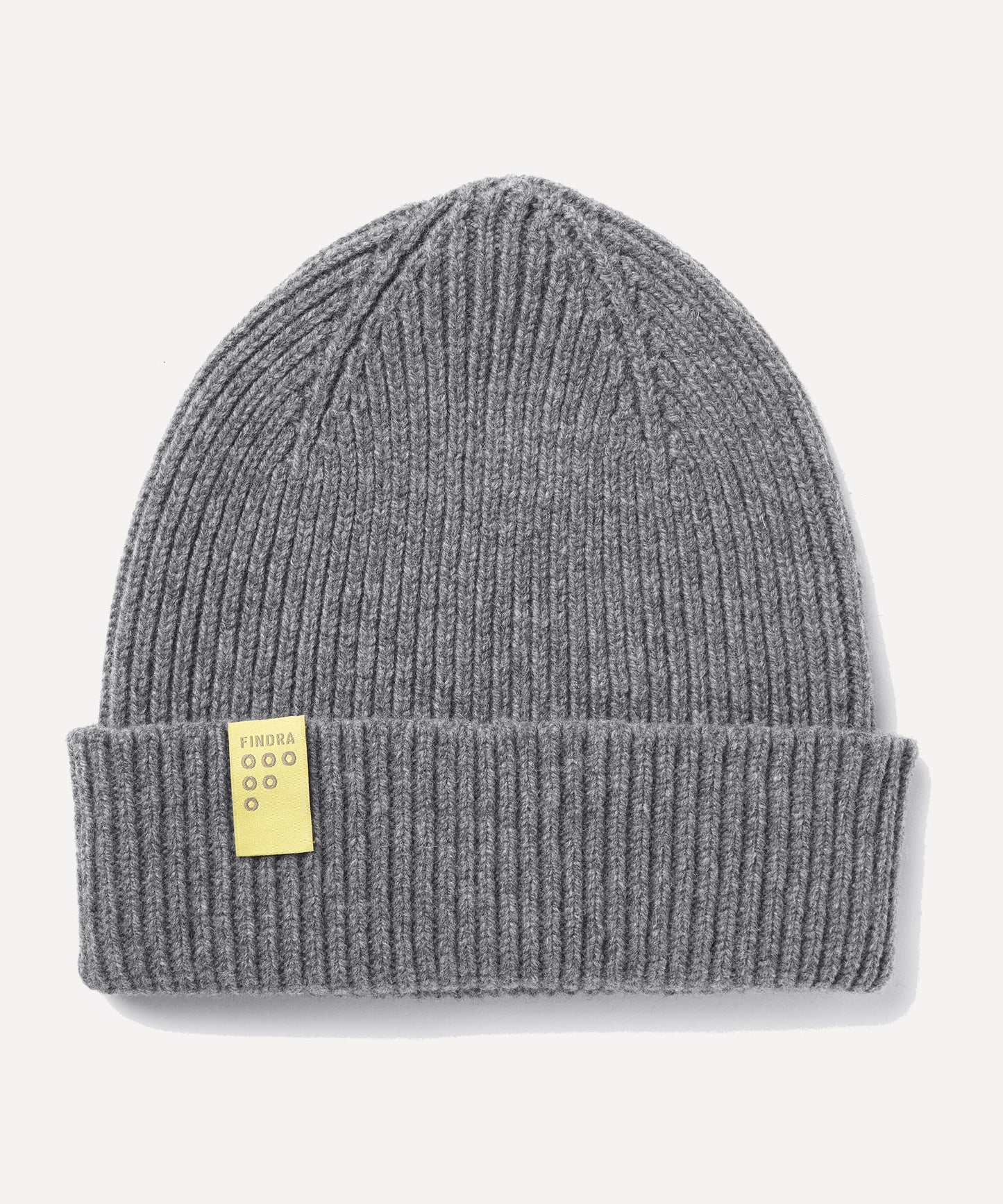 FINDRA Tweed Lambswool Beanie Mid Grey Marl