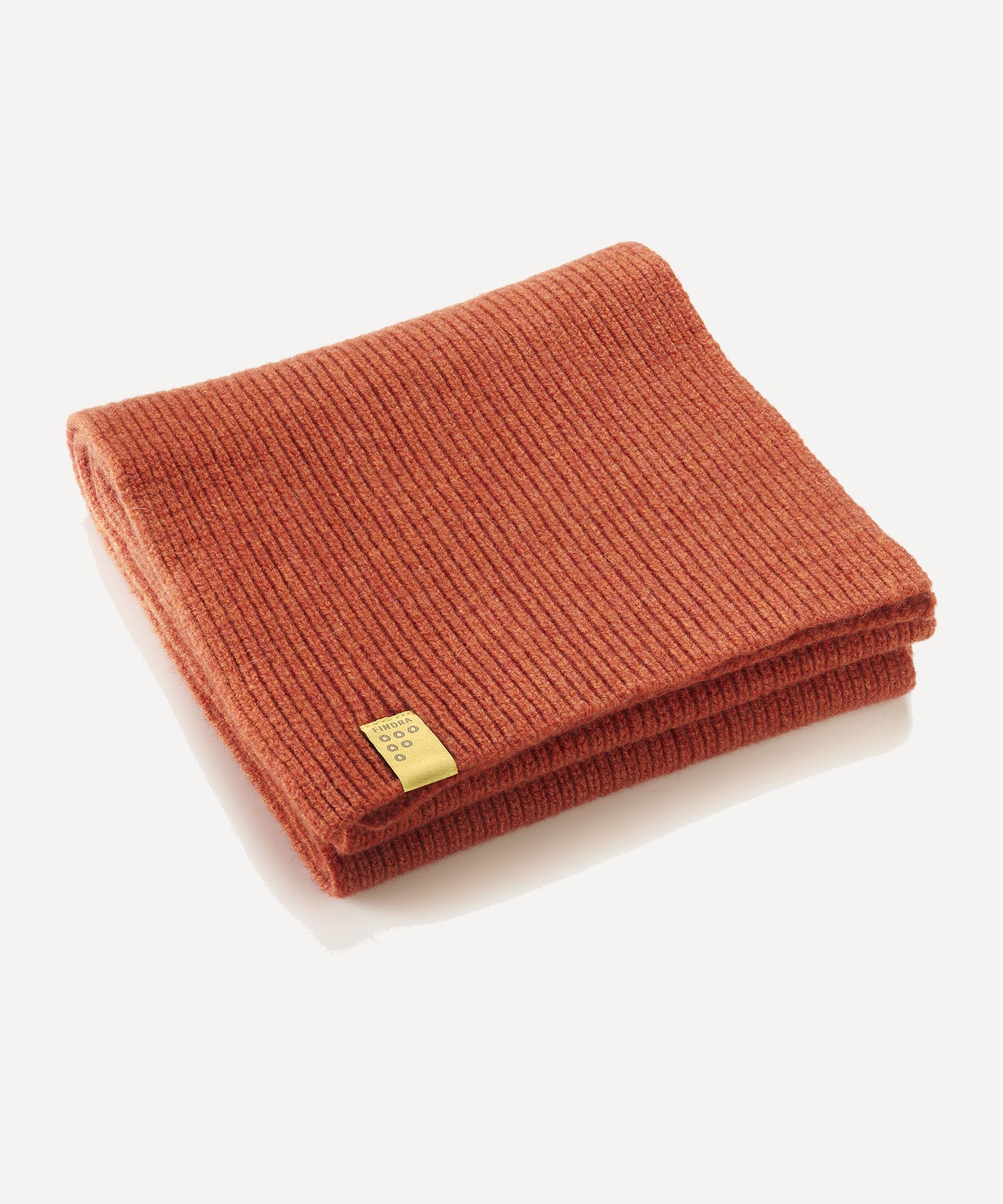 FINDRA Tweed Lambswool Scarf Ember Folded
