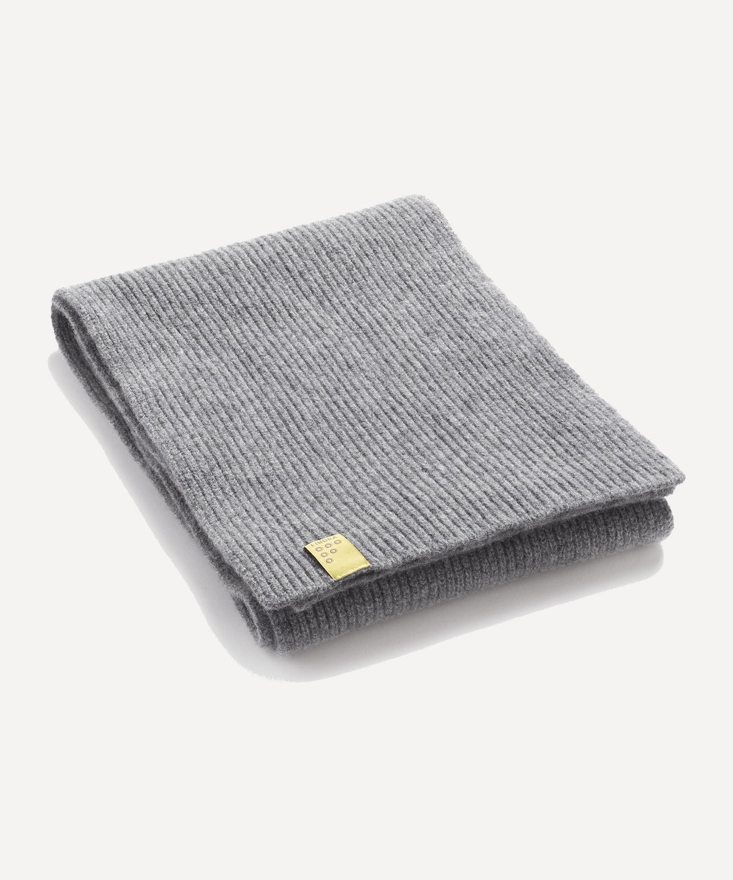 FINDRA Tweed Lambswool Scarf Grey Marl Folded