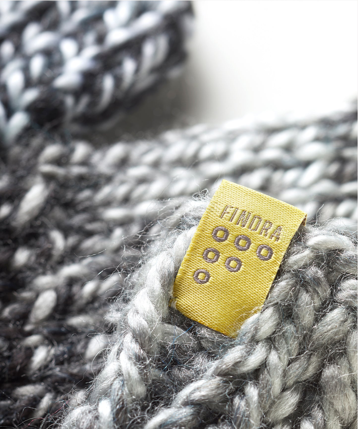 Pawkies Hand Knitted Mittens Grey Marl Detail