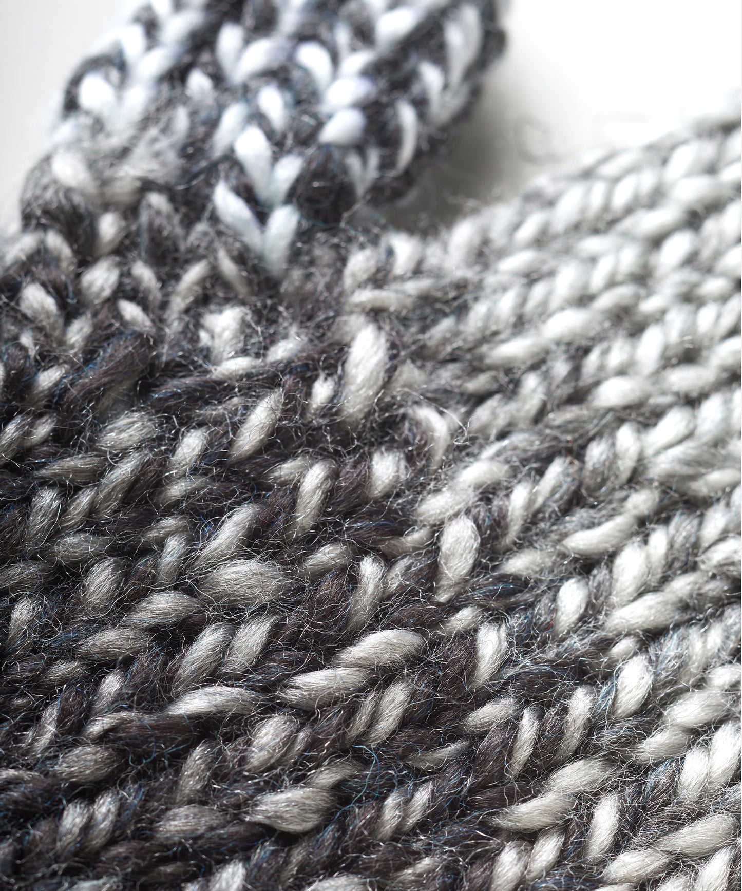 Pawkies Hand Knitted Mittens Grey Marl
