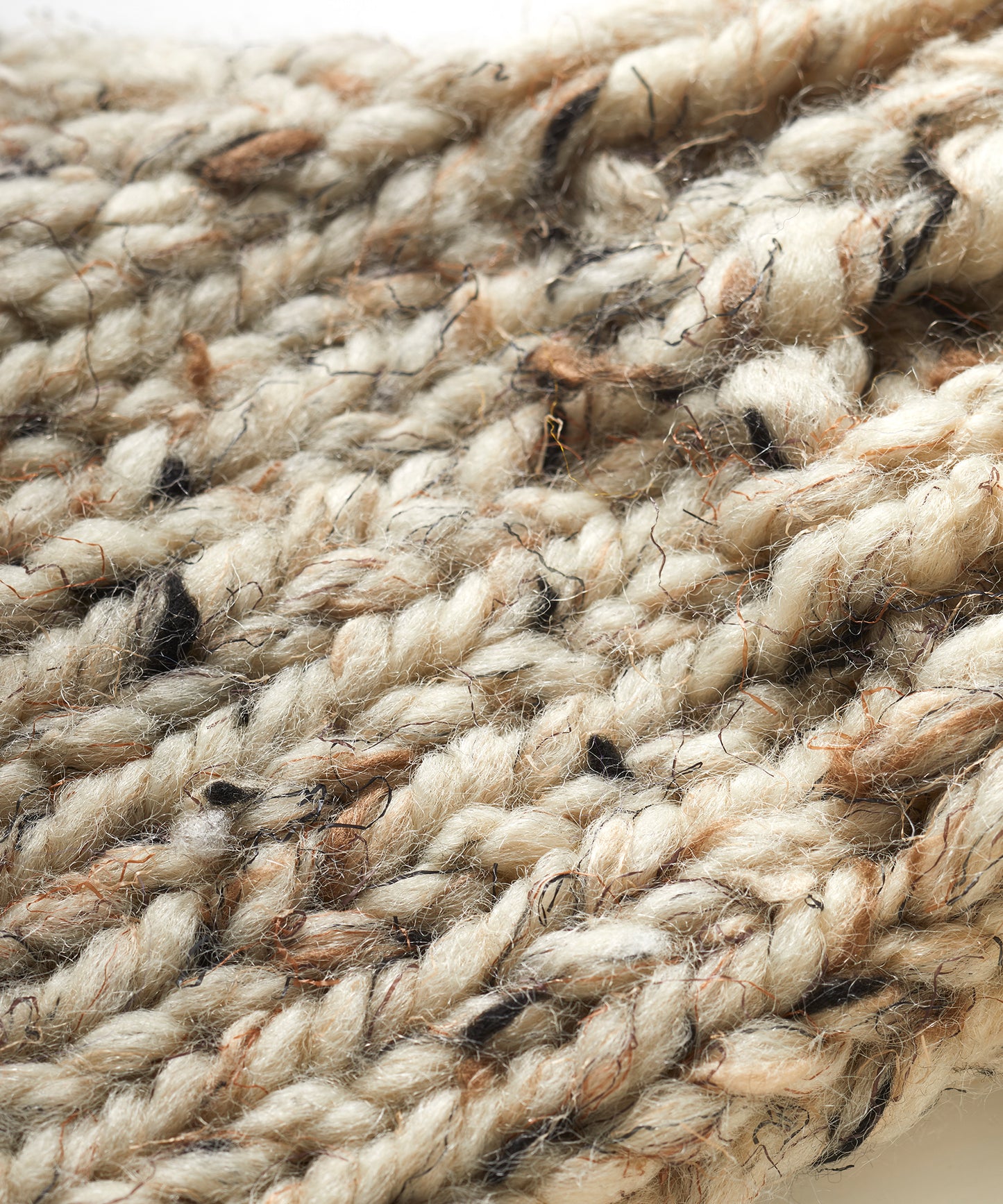 Pawkies Hand Knitted Mittens Oatmeal Detail