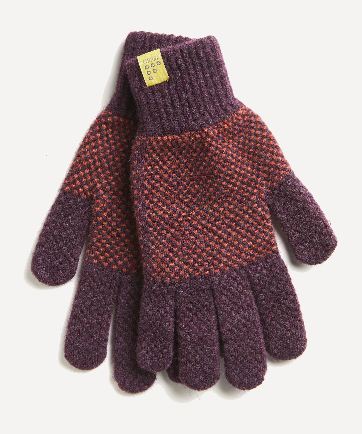 FINDRA Talla Lambswool Gloves Black Grape Ember