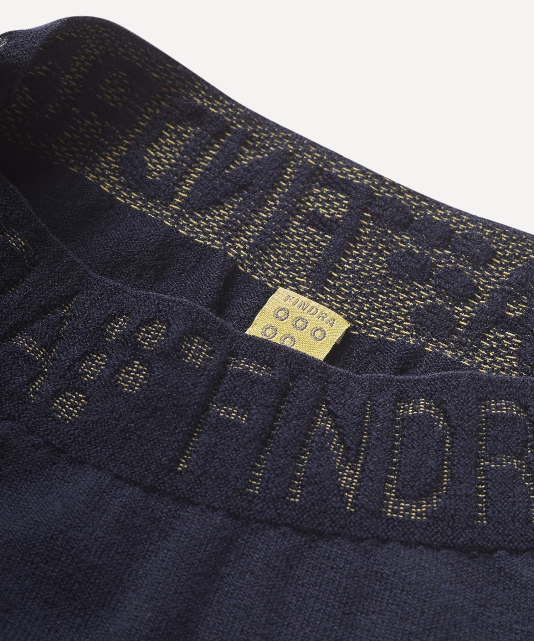 FINDRA Womens Fern Merino Leggings Dark Navy Waistband