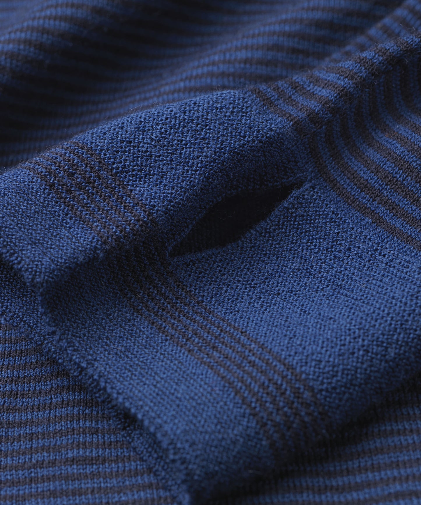 FINDRA Leithen Mens Merino Stripe Base Layer Dark Navy Thumbhole