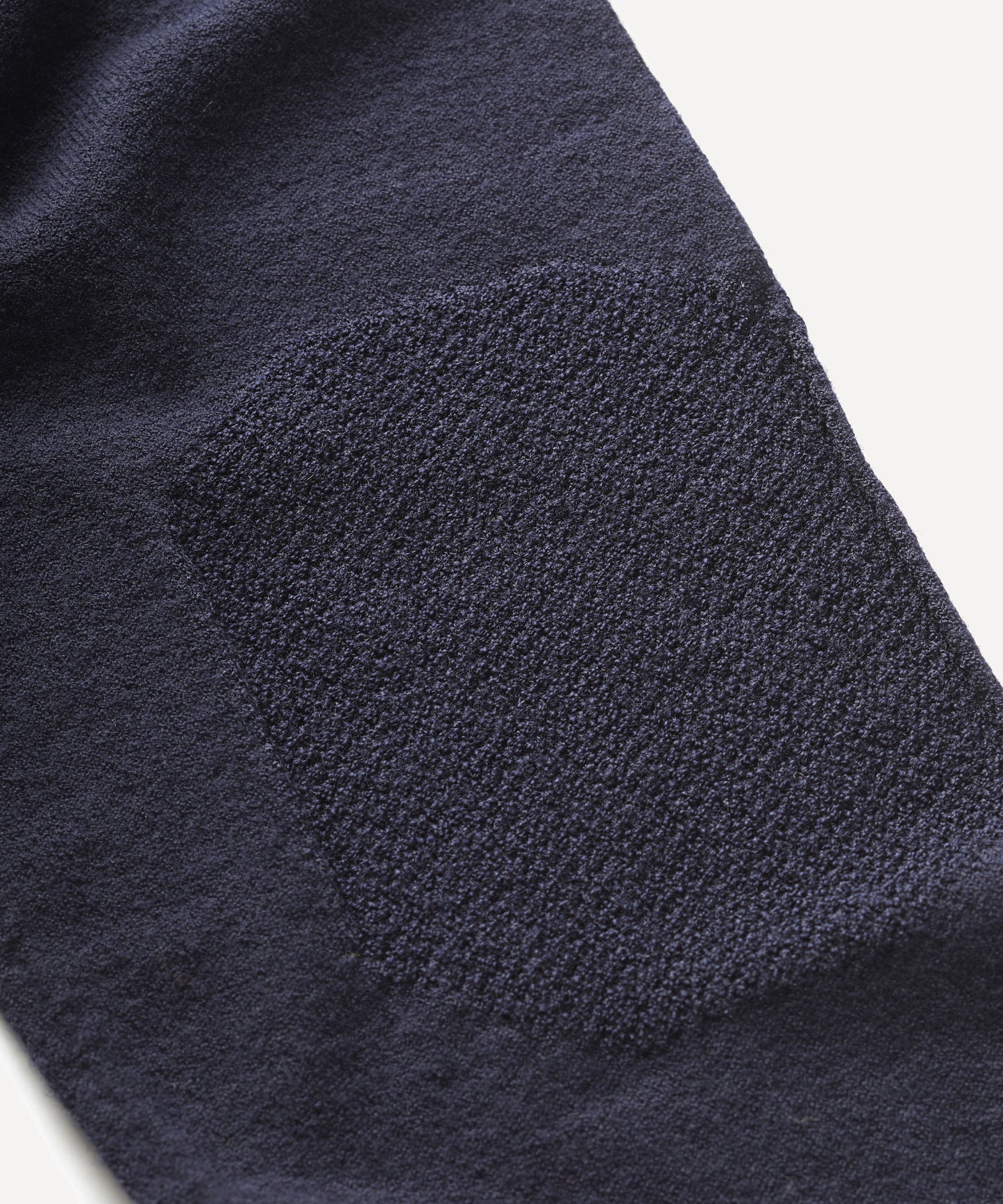 FINDRA Linton Textured Merino Base Layer Dark Navy Elbow Detail