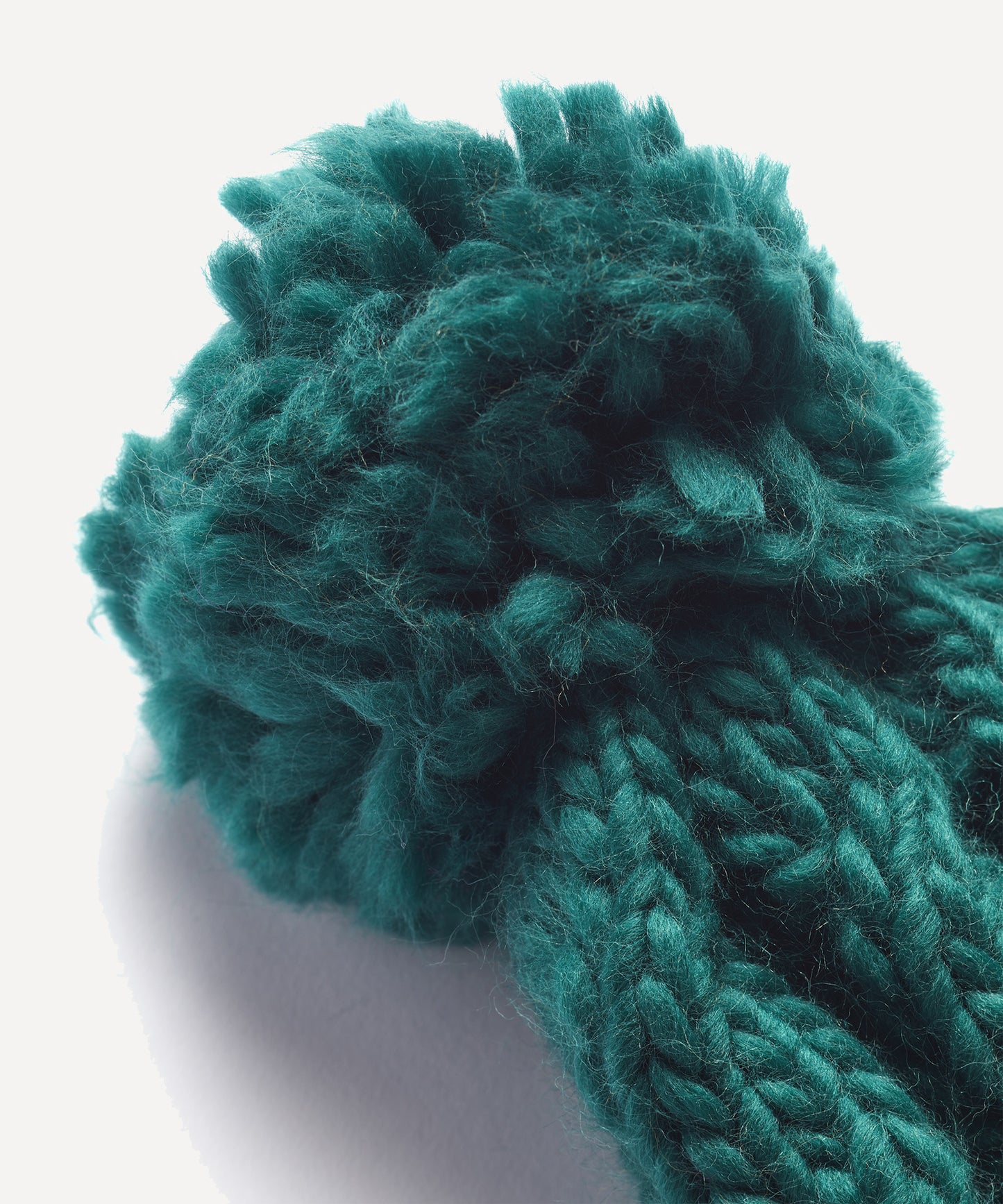 FINDRA Cable Knit Merino Bobble Hat Mallard - Bobble