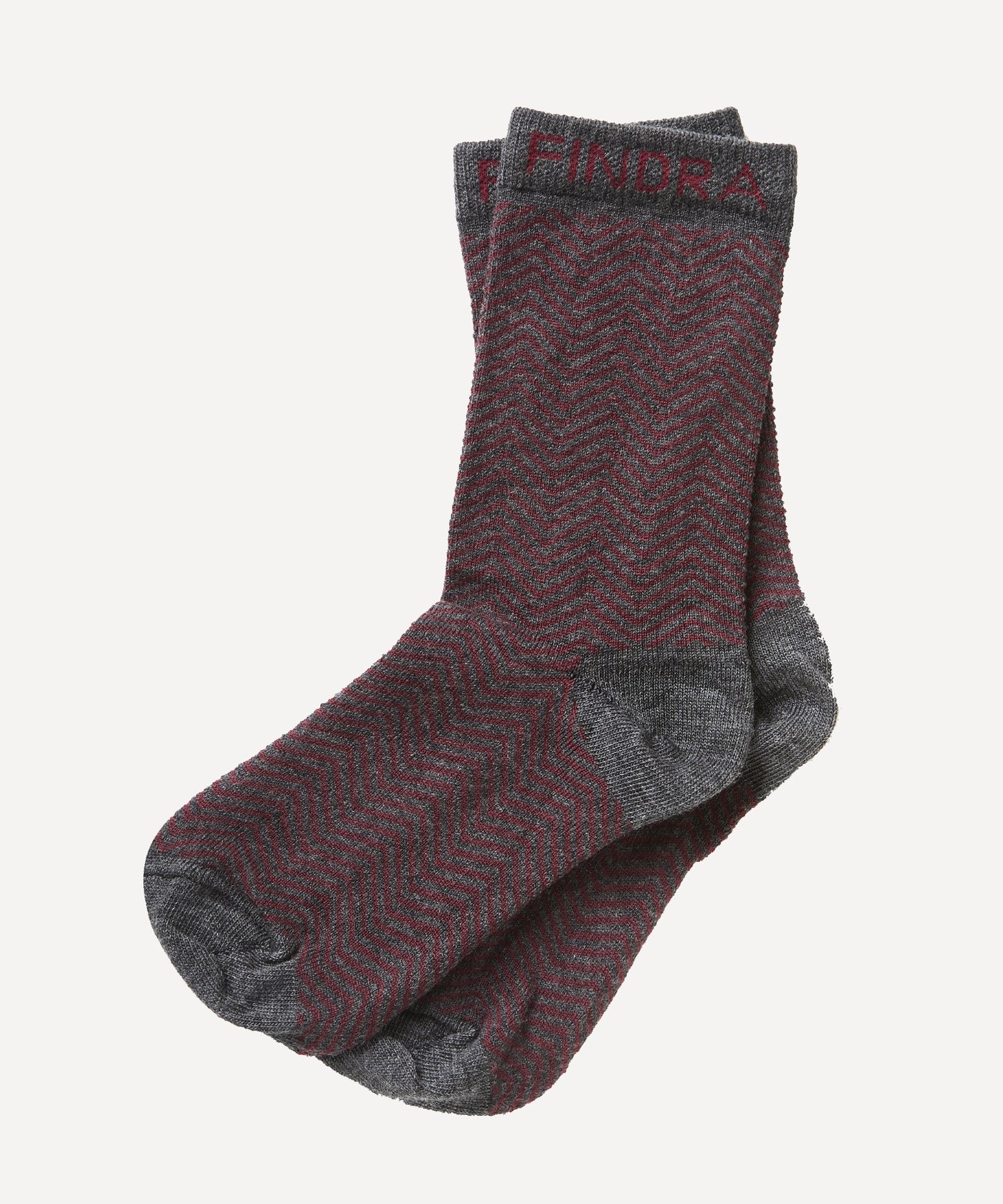 FINDRA Skye Herringbone Merino Socks Plum