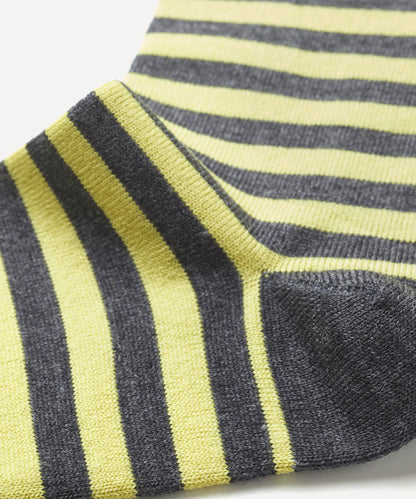 FINDRA Skye Stripe Merino Socks Pollen Detail