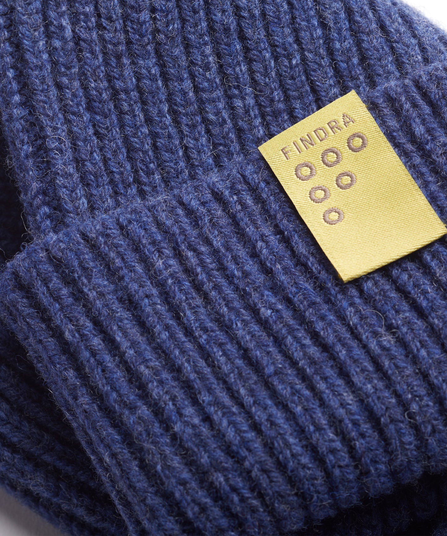 FINDRA Tweed Lambswool Beanie Denim