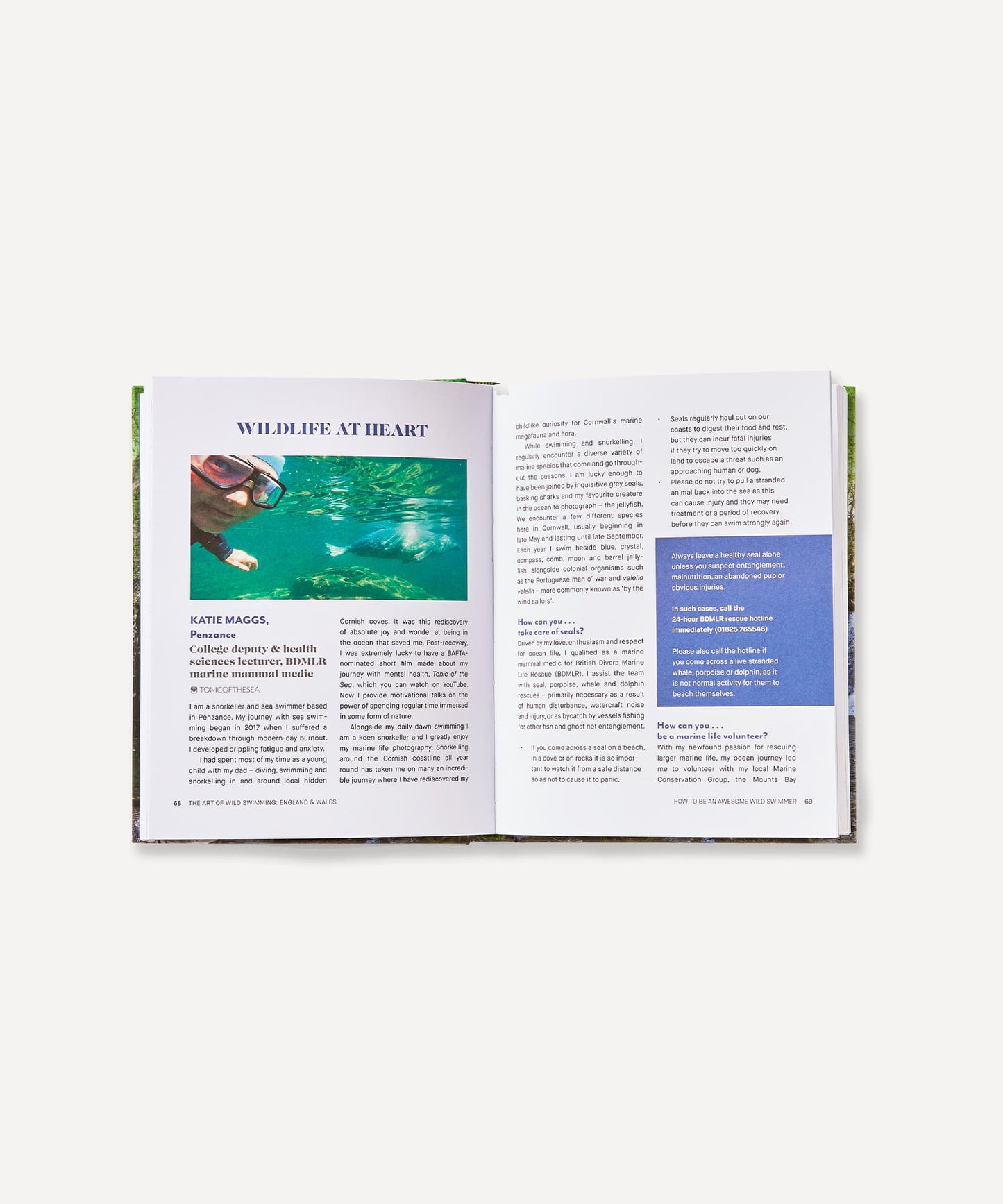 The Art of Wild Swimming in England and Wales Book By Anna Deacon and Vicky Allan - Inside
