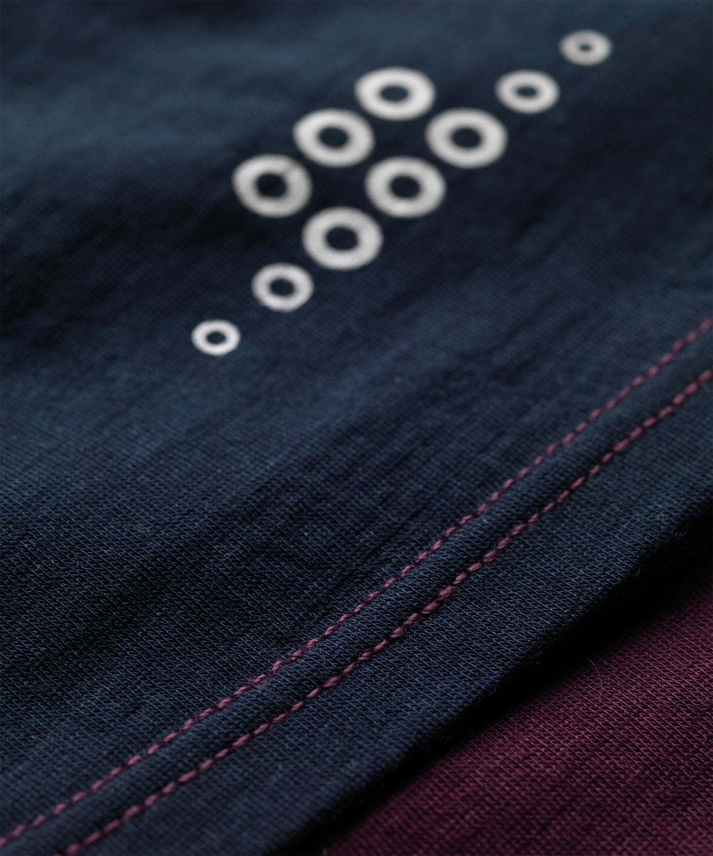 FINDRA Isla Merino Vest Dark Navy Eggplant Stitching