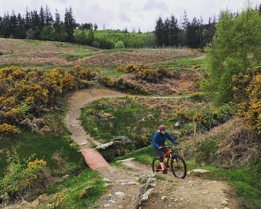 Alex Feechan, founder of FINDRA Mountain biking at Comrie Croft Perthshire Scotland