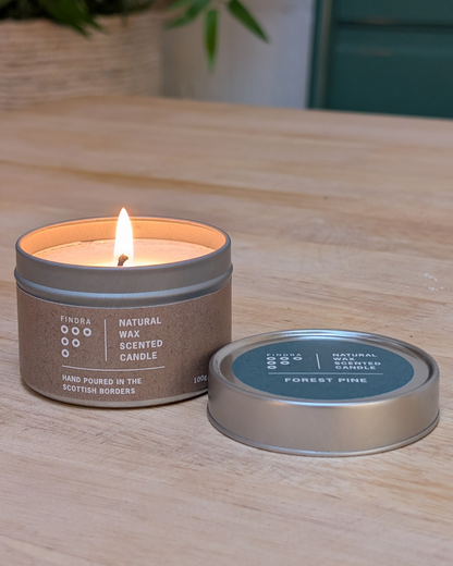 Natural Wax Scented Candle – Travel Tin (100g)