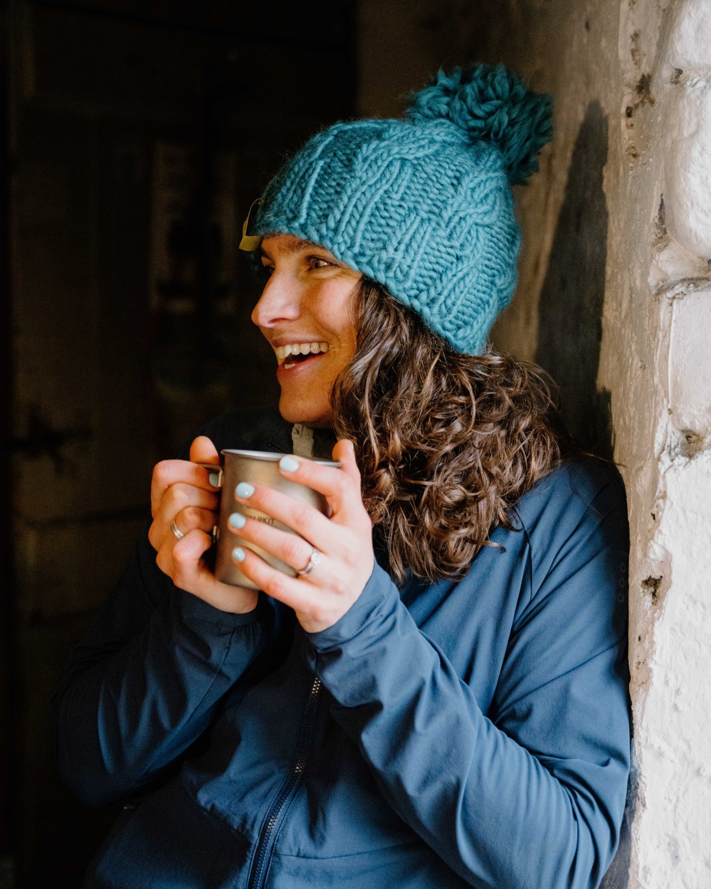 100% Merino Cable Bobble Hat