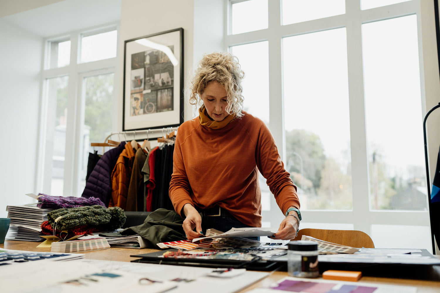 Alex Feechan in her studio