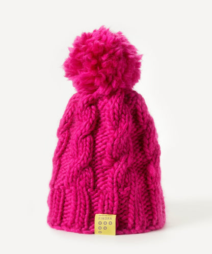 100% Merino Cable Bobble Hat