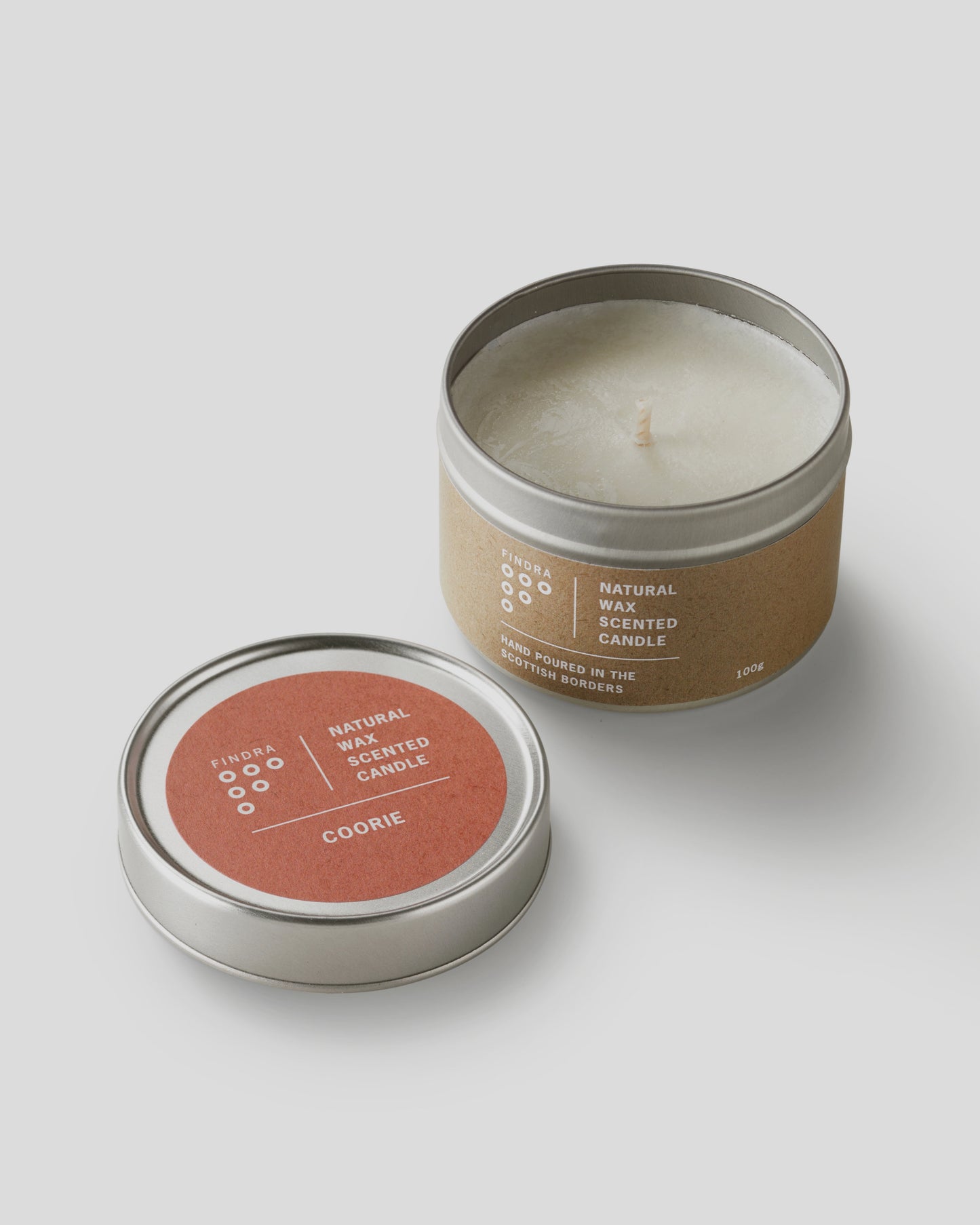 Natural Wax Scented Candle – Travel Tin (100g)