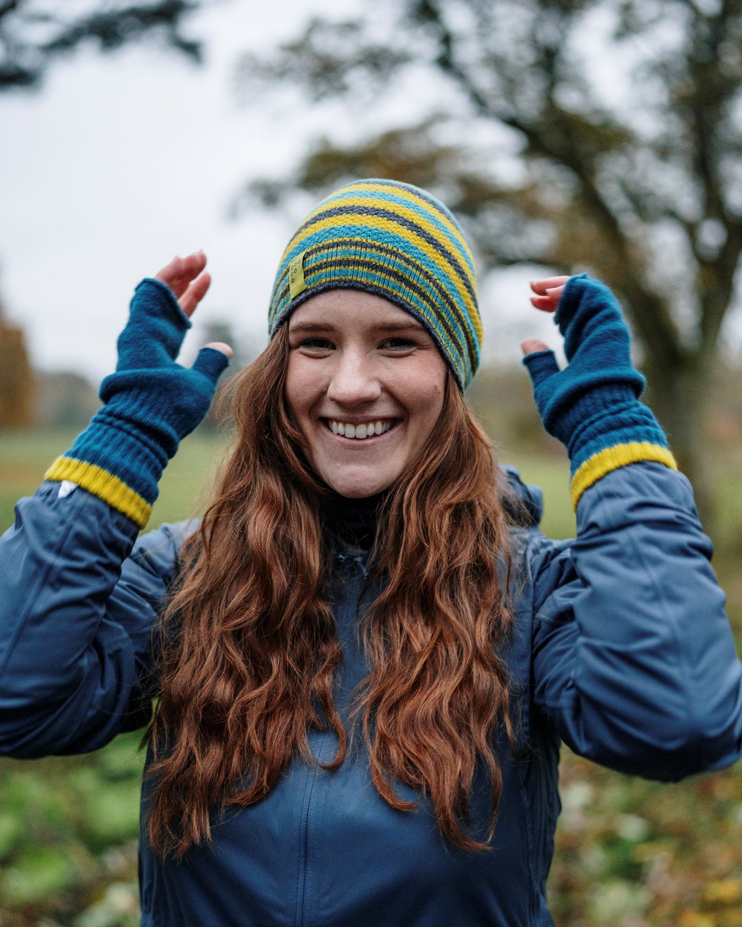 Betty Stripe Lambswool Beanie