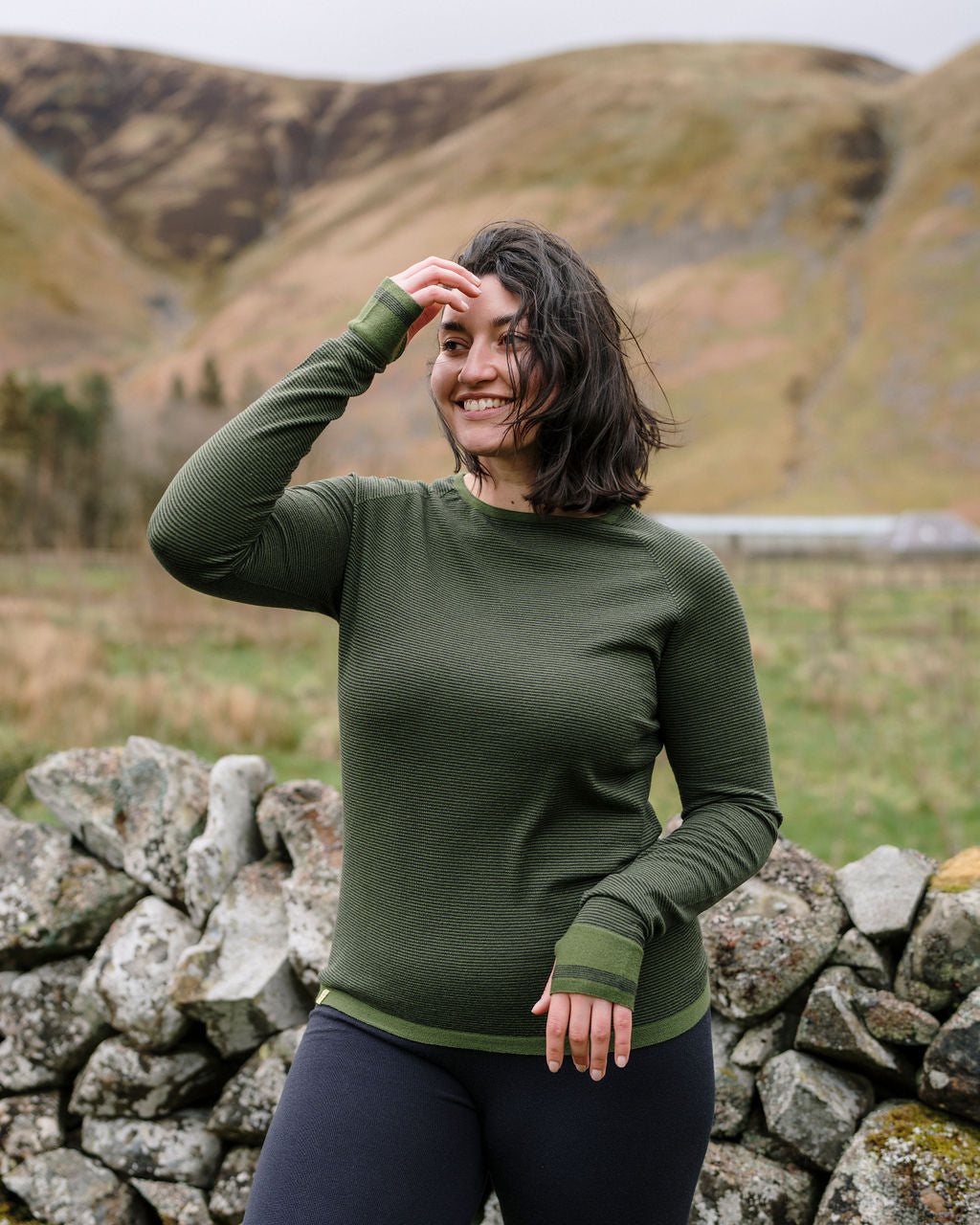 Fern Stripe Merino Base Layer