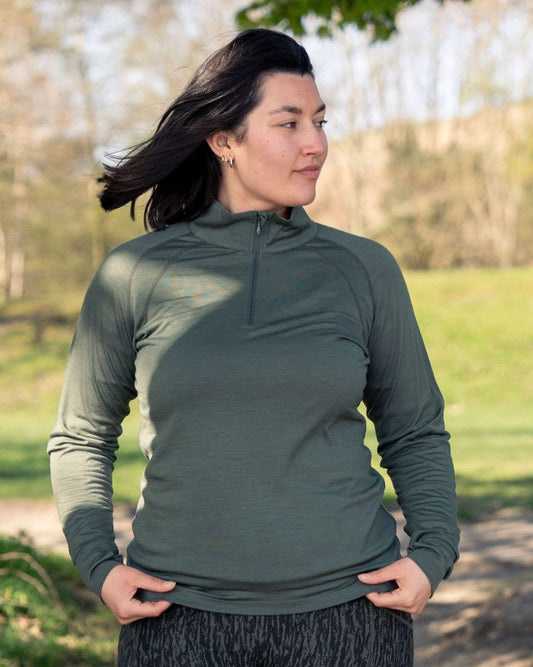 Iona Merino-Lite Zip Neck Top