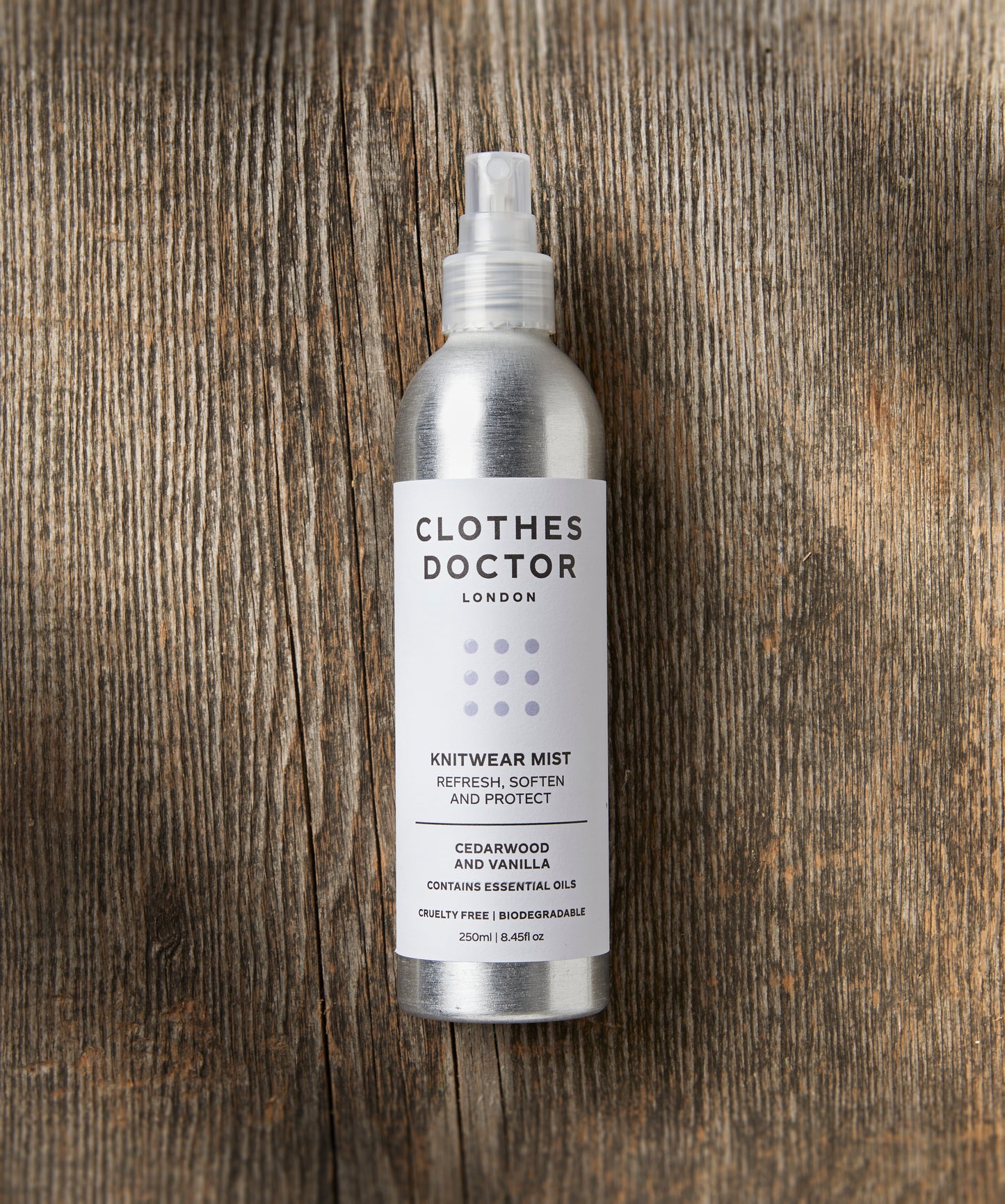 Cedarwood and Vanilla Knitwear Mist by The Clothes Doctor