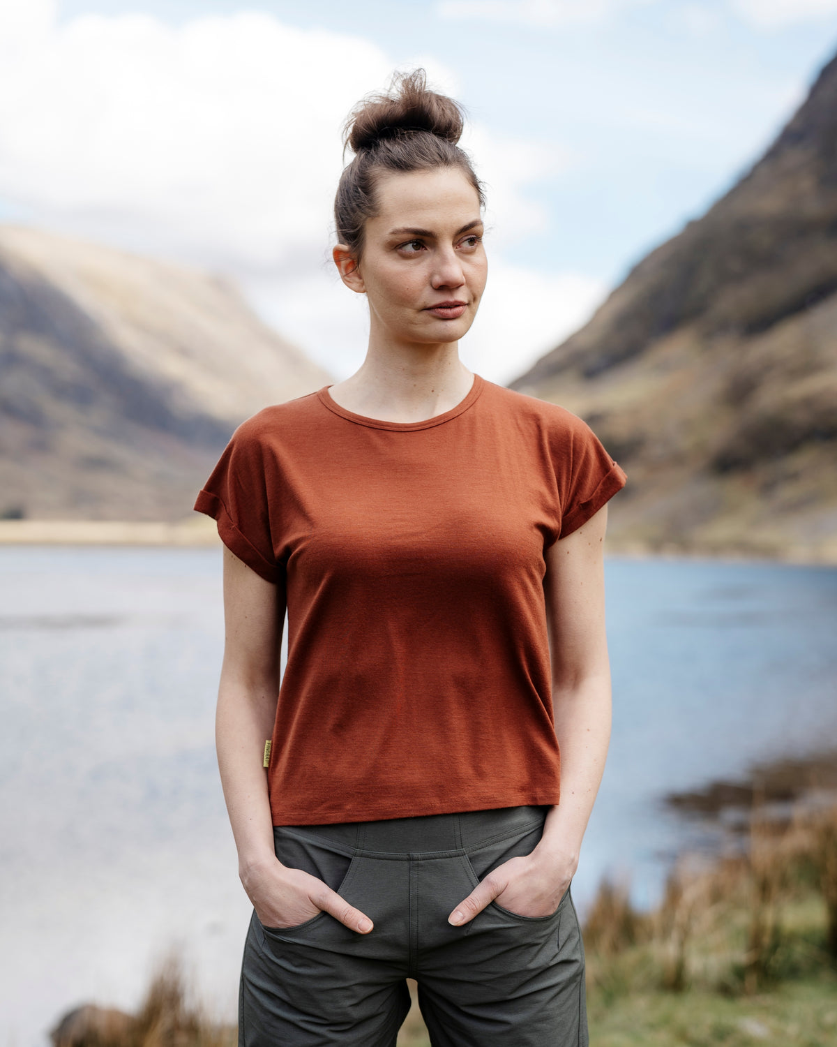 Maisie Merino Lite Tee Amber