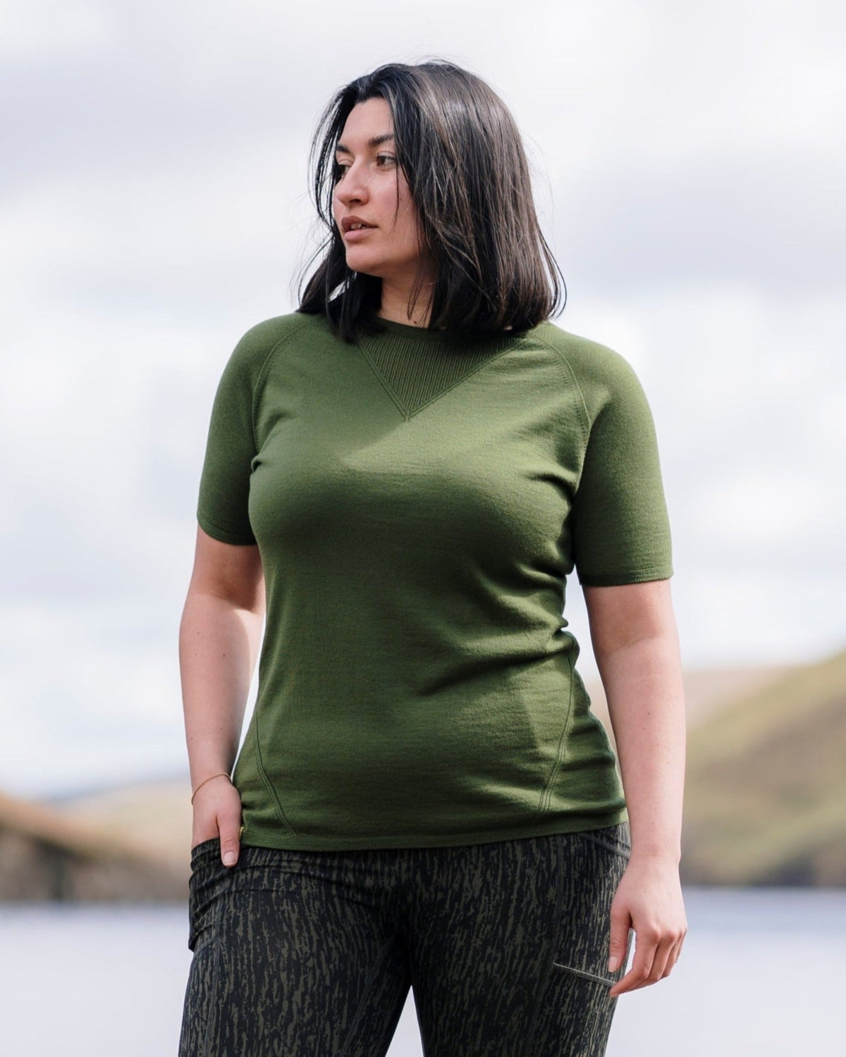 Route Seamless Merino T Shirt Moss