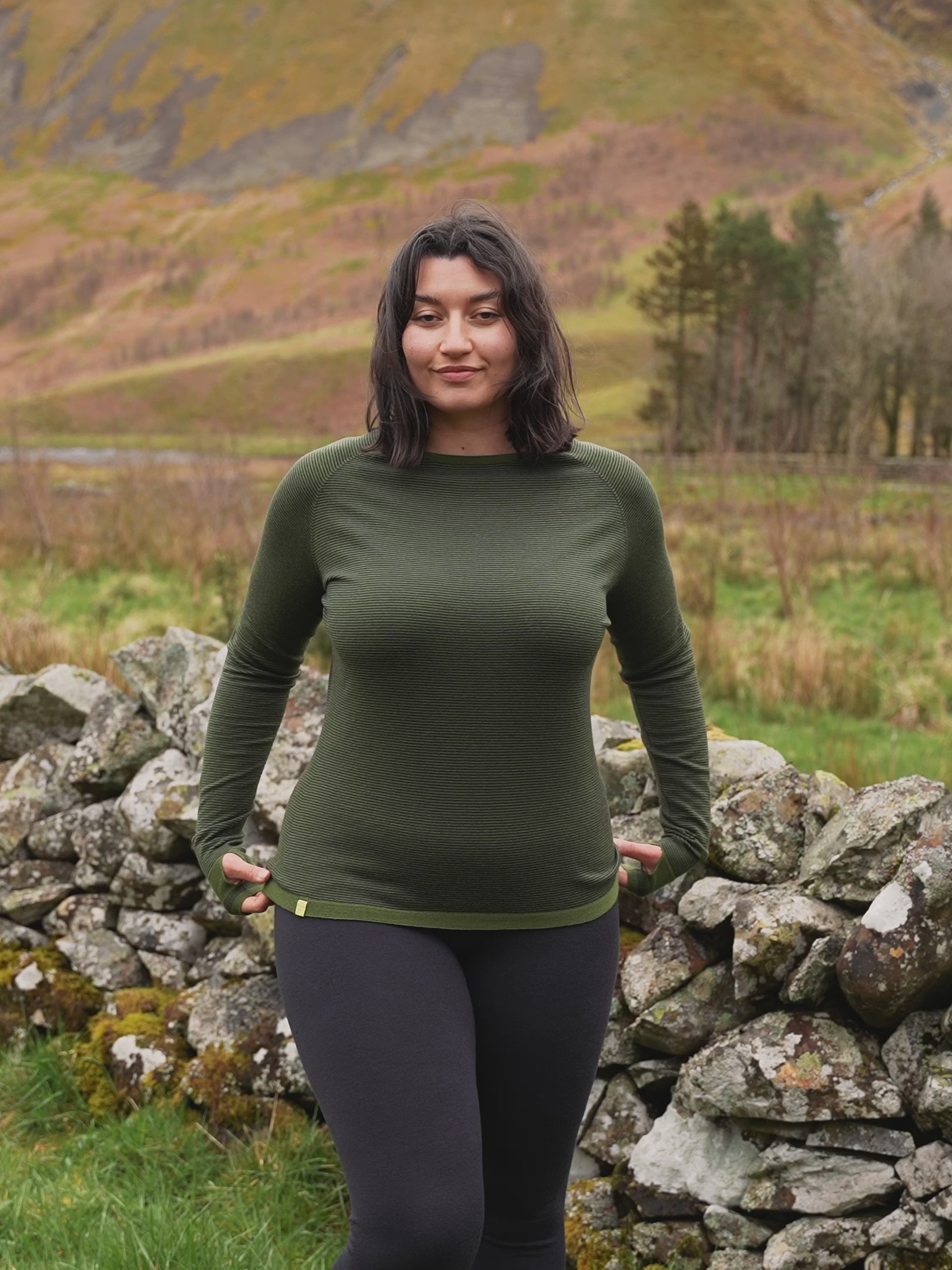 Fern Stripe Merino Base Layer – FINDRA Clothing
