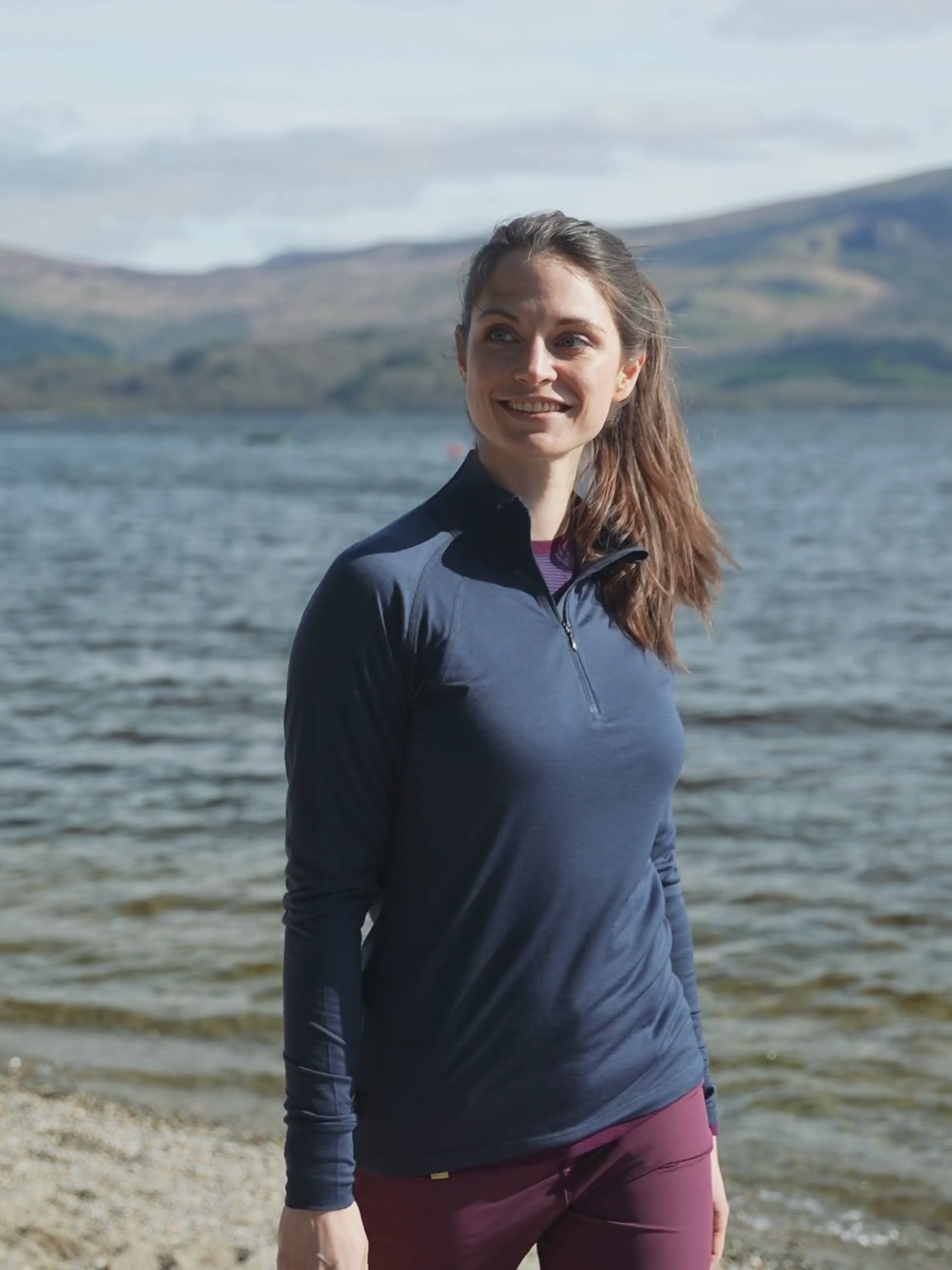 Armadillo Iona Merino Long Sleeve Zip Top - Women's