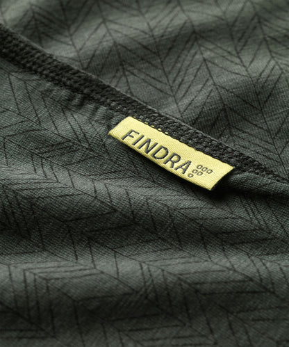 FINDRA Alys Merino-Lite Printed Vest Top Thyme Label