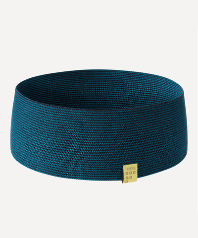 FINDRA Betty Stripe Merino Headband Dark Navy Peacock