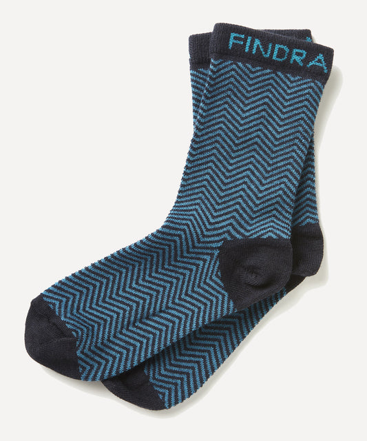 FINDRA Skye Herringbone Merino Socks Teal