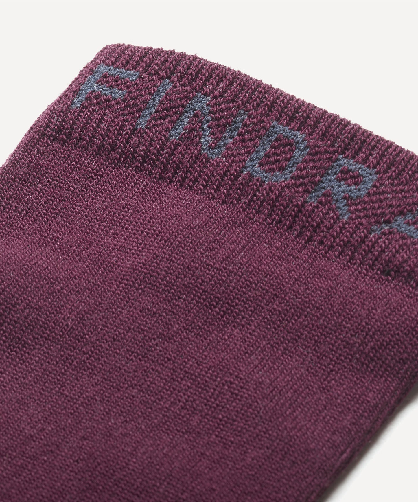 FINDRA Merino Colour Block Socks Plum Detail