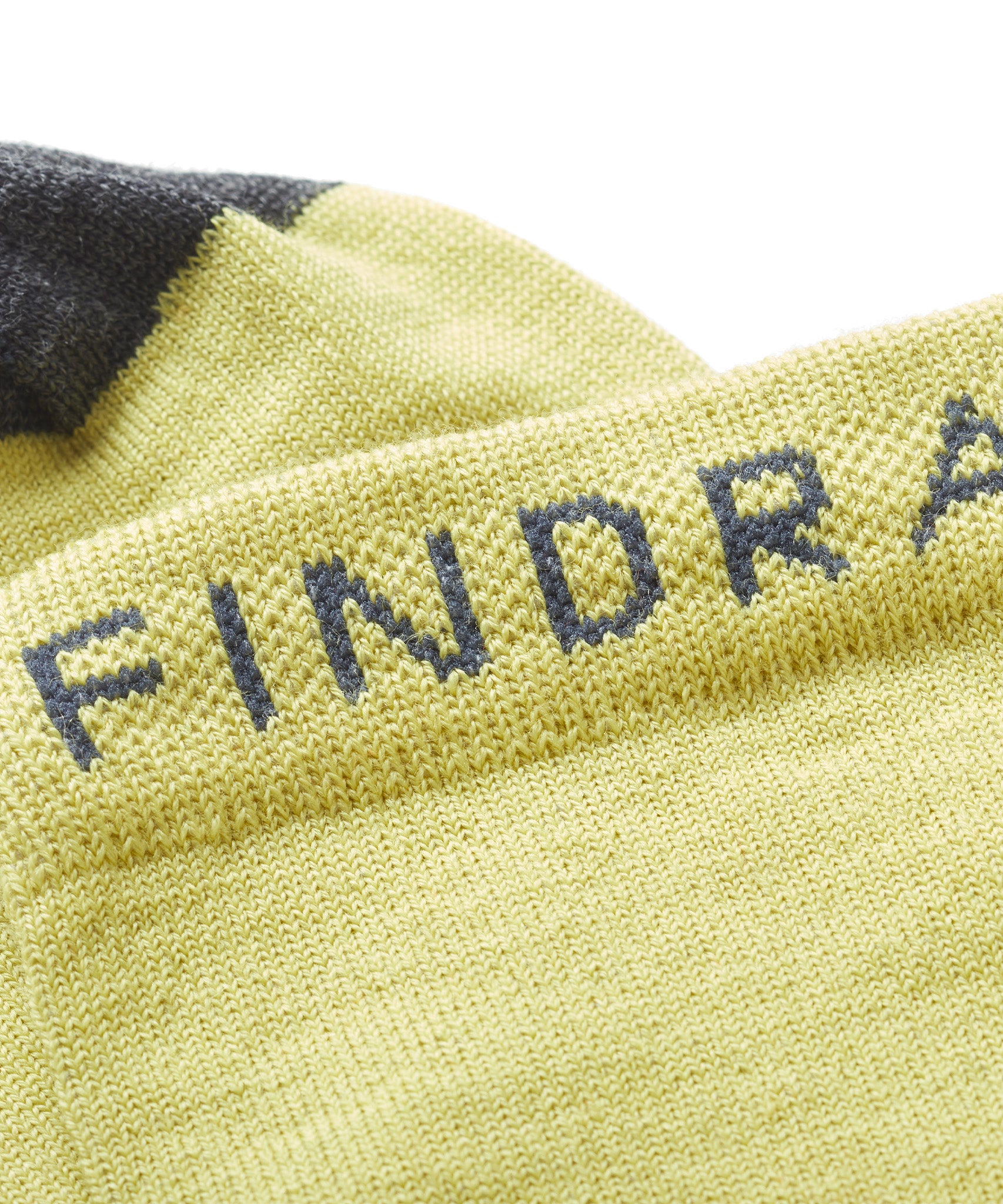 FINDRA Merino Colour Block Socks Pollen Detail